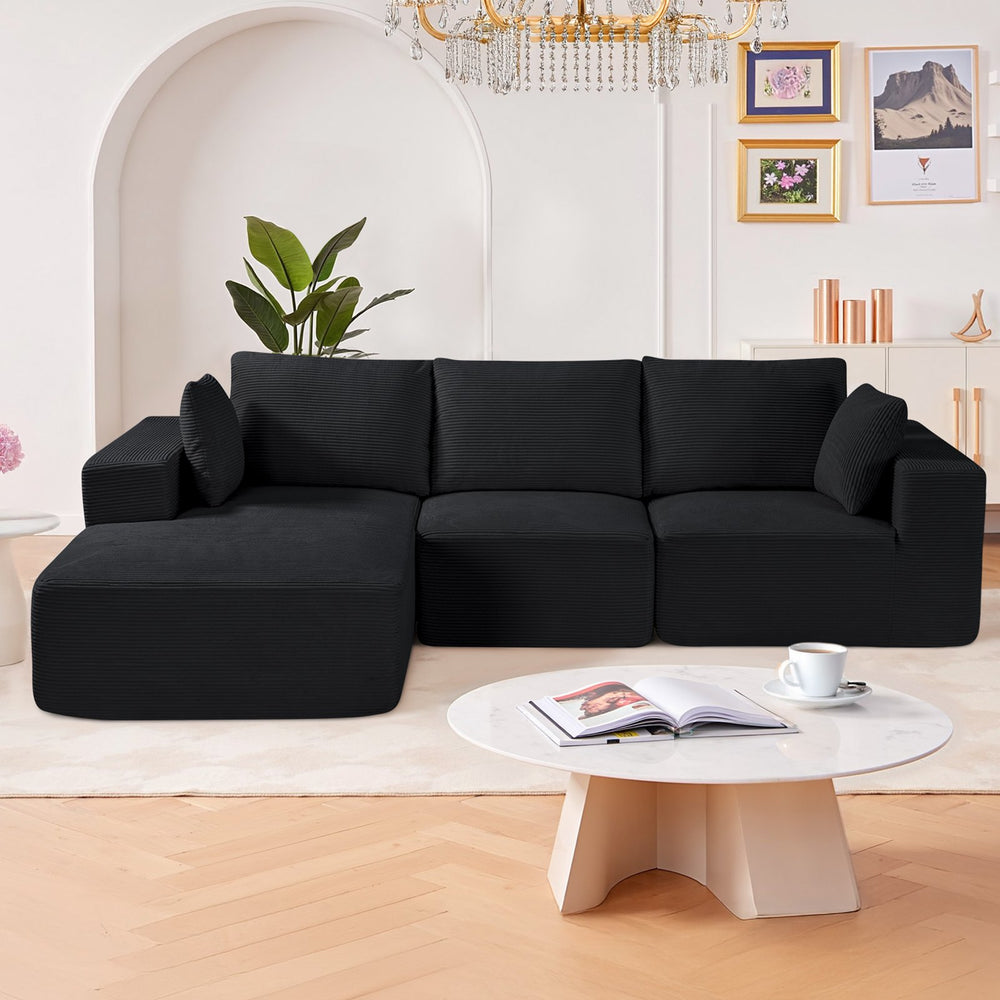 Vevor Modular Sectional Sofa L-Shaped with High Rebound Foam and 1200 Lbs Capacity New
