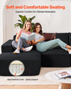 Vevor Modular Sectional Sofa L-Shaped with High Rebound Foam and 1200 Lbs Capacity New