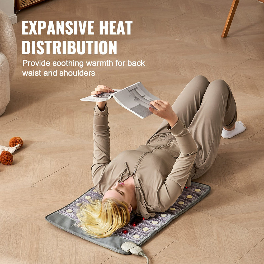 Vevor Far Infrared Heating Pad 32" x 20" Jade Tourmaline Amethyst 660nm Red Light Therapy New