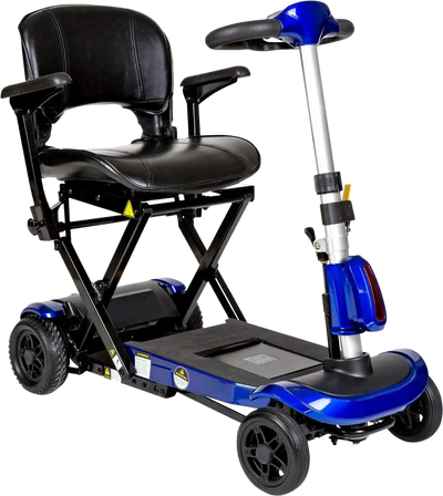 Drive Medical ZOOME-FLEX-AUTO Folding Mobility Scooter 4-Wheel Blue New