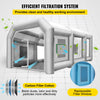 Vevor Inflatable Paint Booth 33" x 16.4" x 11.5" Spray Tent 1100W 370W Blowers Air Filter System New