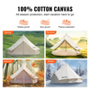 Vevor Bell Tent 16 ft/5m Yurt Cotton Canvas Waterproof With Stove Jack For 8-10 People 4 Seasons New