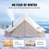 Vevor Bell Tent 16 ft/5m Yurt Cotton Canvas Waterproof With Stove Jack For 8-10 People 4 Seasons New