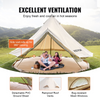 Vevor Bell Tent 19 ft/6m Yurt Cotton Canvas Waterproof With Stove Jack For 10-12 People 4 Seasons New