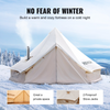 Vevor Bell Tent 19 ft/6m Yurt Cotton Canvas Waterproof With Stove Jack For 10-12 People 4 Seasons New