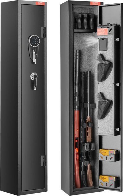 Vevor Gun Safe 3 Rifles Cabinet with Digital Keypad Removable Shelf and Pistol Rack New