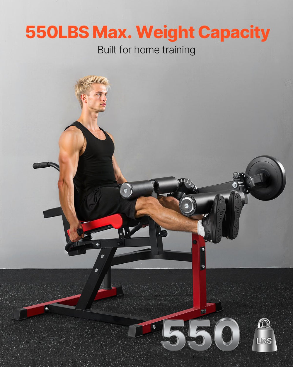 Vevor Leg Extension and Curl Machine 550 Lbs Capacity Adjustable Lower Body Strength Equipment New