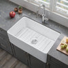 Vevor Farmhouse Sink 33.5" x 20" Undermount Fireclay Single Bowl White New