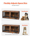 Vevor Wooden Dog Crate Furniture 75" with Divider and Removable Trays New