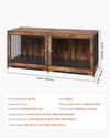 Vevor Wooden Dog Crate Furniture 75" with Divider and Removable Trays New