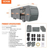 Vevor Class C RV Cover for 29'–32' Motorhomes Waterproof Oxford Fabric with Tire Covers New
