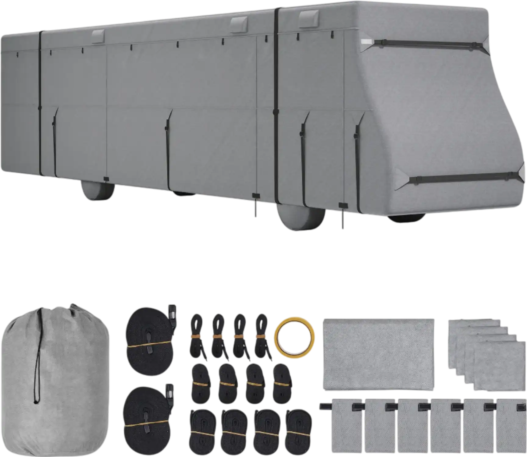 Vevor Class A RV Cover 40'-43' with Tire Covers and Accessories New