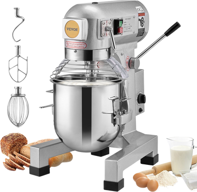 Vevor Food Mixer 15 Qt 550W Adjustable 3-Speed Heavy Duty Commercial Stainless Steel New