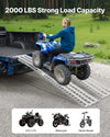 Vevor Aluminum Loading Ramps 2000 Lbs 2-Pack Foldable Non-Slip with Handles and Straps New