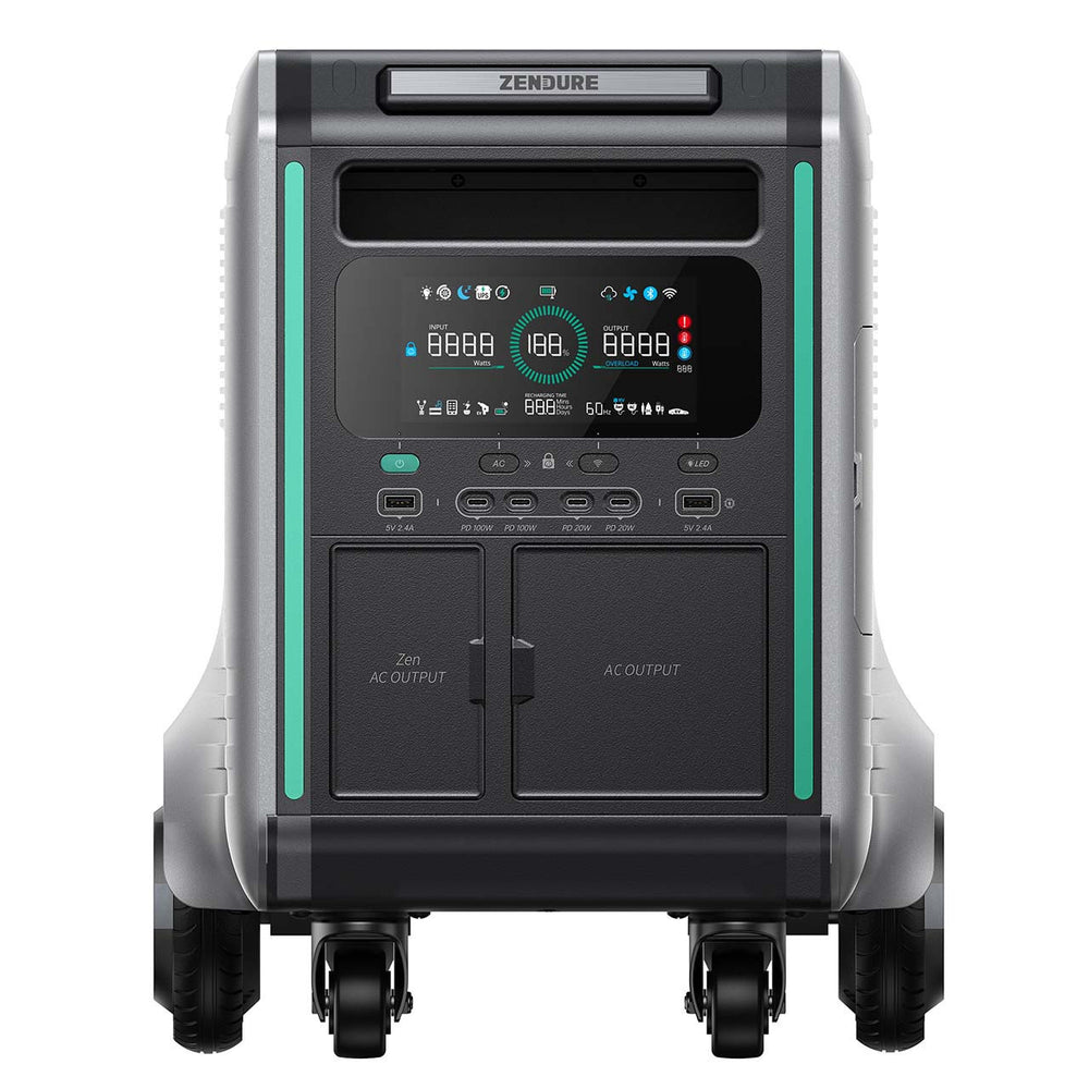 Zendure SuperBase V6400 Power Station with B6400 Satellite Battery 9216Wh 120/240 Dual Voltage New
