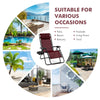 Dark red outdoor folding zero gravity reclining lounge chair with cup holder, ideal for beach, yard, or home relaxation.