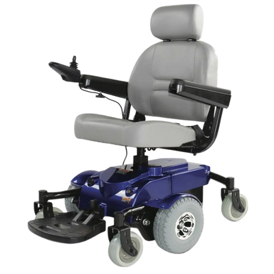 Zip’r Mantis SE Electric Wheelchair with Power Adjustable Seat Blue New
