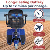 Zip'r 3 Mobility Scooter 3 Wheel 265 lbs. Capacity 24V 12 Miles 4.25MPH TSA Approved Blue New