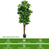 6-feet artificial fiddle leaf fig tree showcasing its realistic leaves and stable base, perfect for adding greenery to.