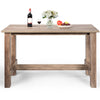 Counter height dining table with wood grain finish, ideal for dining rooms or kitchens, featuring a spacious desktop.