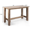 Counter height dining table with a spacious wood grain desktop, solid construction, and versatile design for dining or.