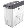 Portable semi-automatic twin-tub washing machine with compact design, timer controls, and drainage tube for easy use.