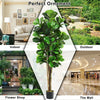 6-feet artificial fiddle leaf fig tree featuring lush leaves and sturdy trunks, ideal for vibrant indoor or outdoor.