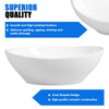 Oval ceramic vessel sink with a smooth surface and popup drain design, perfect for modern bathroom upgrades.