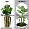 6-feet artificial fiddle leaf fig tree with realistic leaves and trunks, ideal for indoor or outdoor decoration.