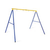 Extra-large A-shaped swing stand in yellow, made of high-grade steel, supports 660 lbs, ideal for various swings.