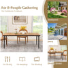 79-inch acacia wood outdoor dining table for 8 with umbrella hole, perfect for gatherings in the backyard or dining.