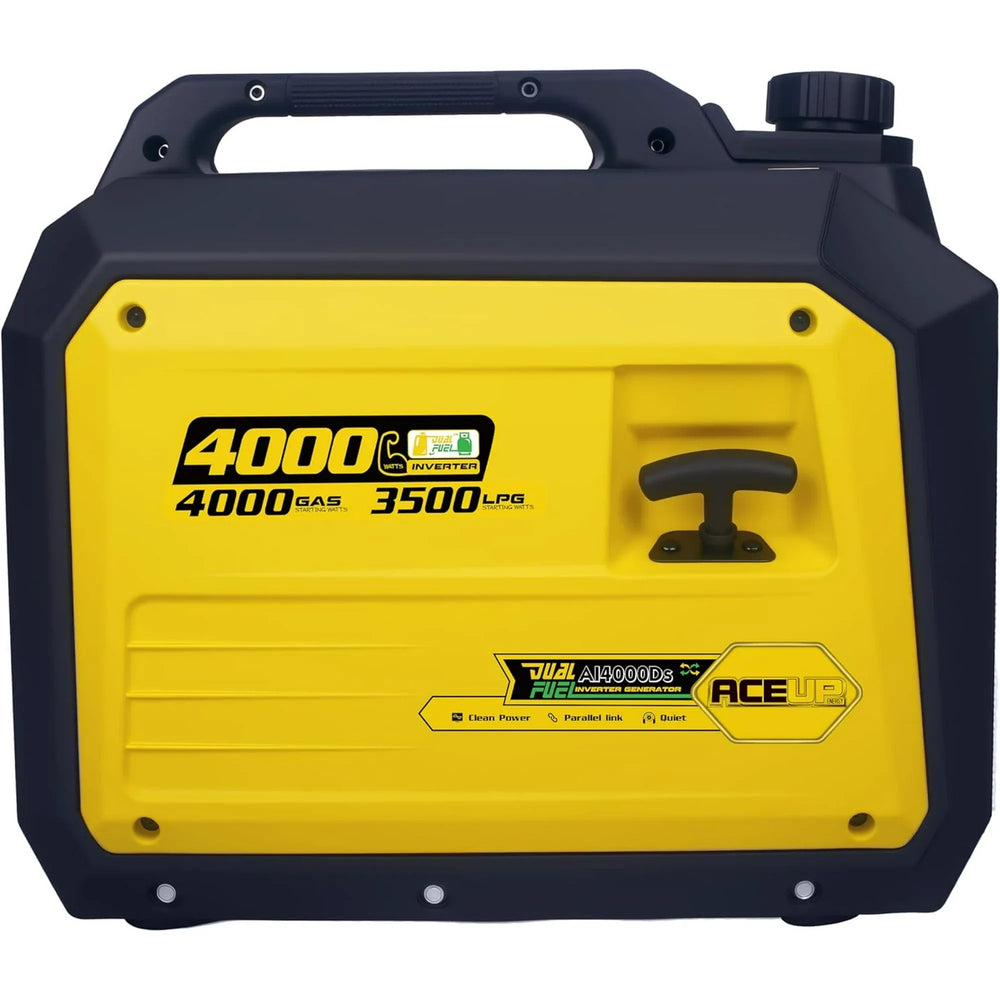 Aceup Energy AI4000DS Inverter Generator 3200/4000W Dual Fuel Gas Propane 30A Low THD New