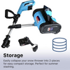 Alpha Works GUT054 Snow Blower & Shovel Portable Electric 20V 2Ah Cordless 25' Throw Distance New