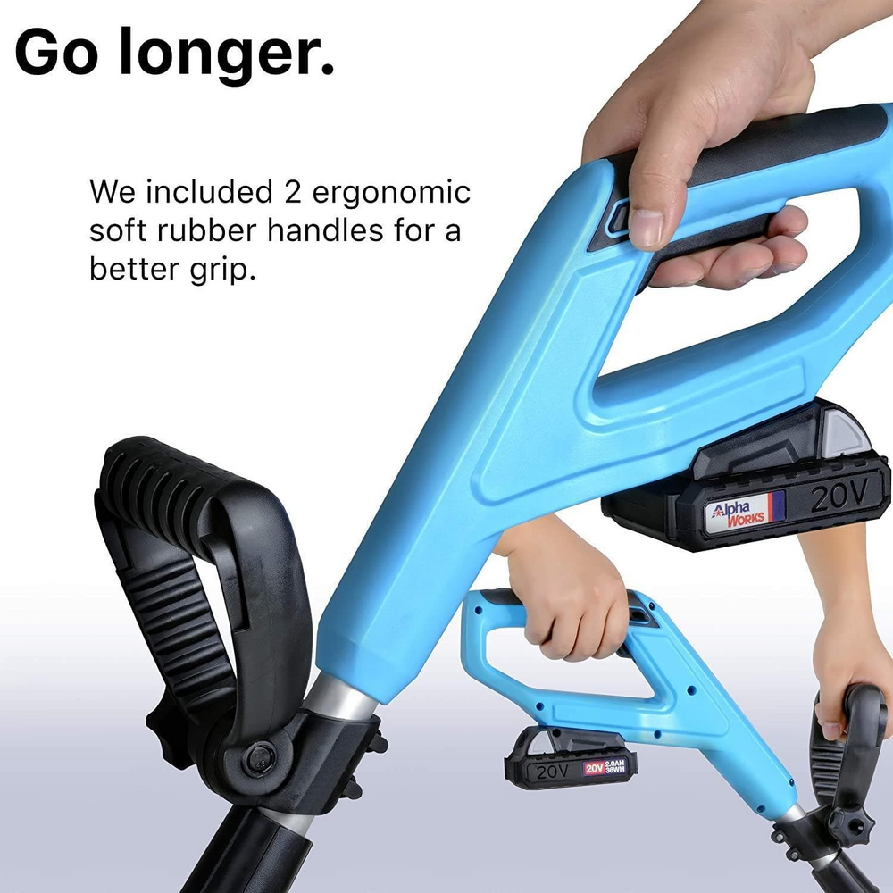 Alpha Works GUT054 Snow Blower & Shovel Portable Electric 20V 2Ah Cordless 25' Throw Distance New