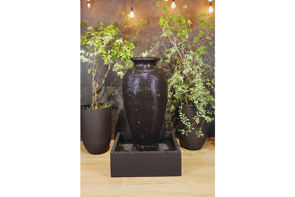 Exaco Amphora Outdoor Water Fountain 47" Tall with LED New