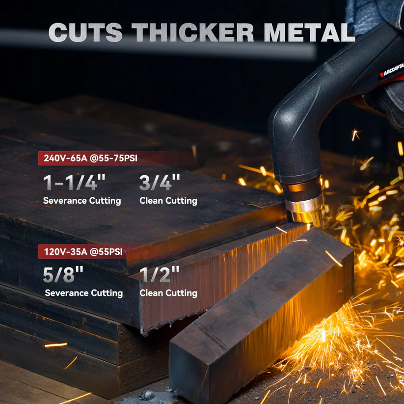 Arccaptain CUT65 MP Plasma Cutter Non-HF with CNC Interface 120/240V App Control New