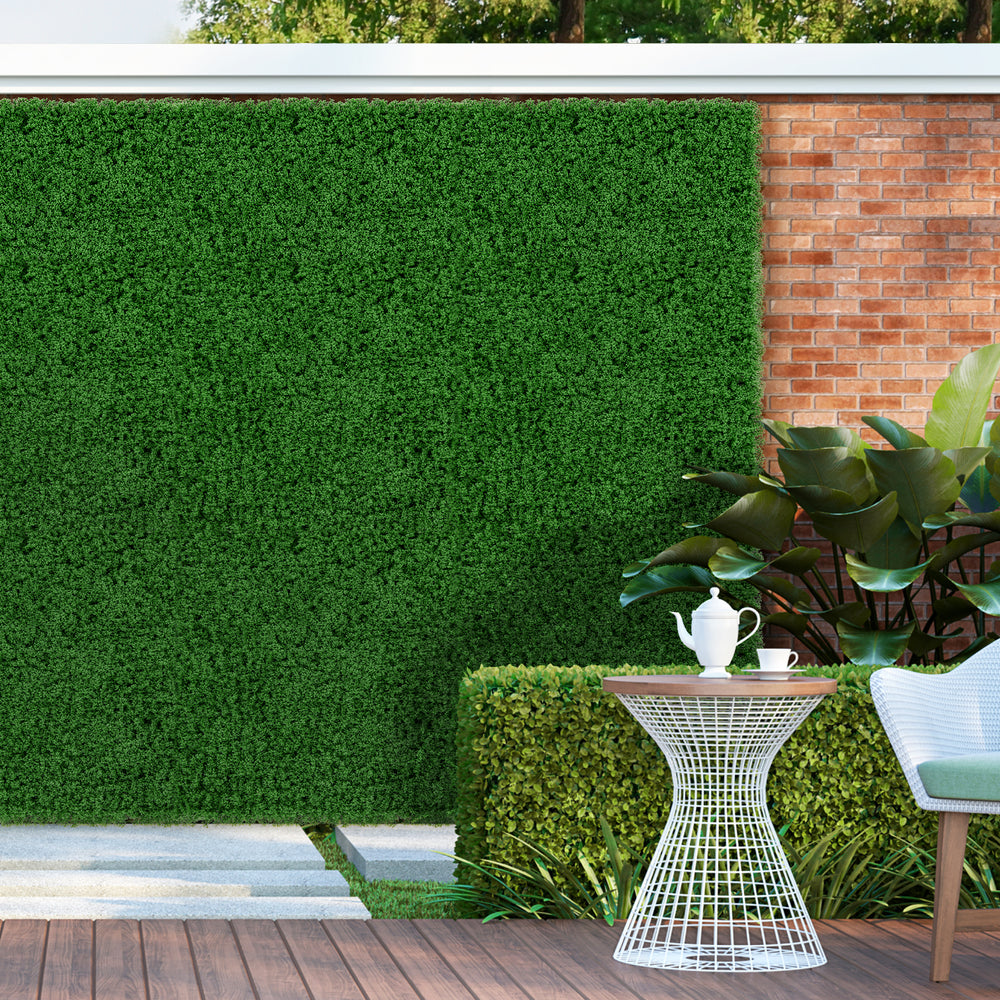 12 Pieces 20 x 20 inches Artificial Grass Wall Panels for Garden Yard Balcony-Green - Gallery View 1 of 11