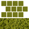 Light green artificial grass wall panels, 12 pieces, 20 x 20 inches, ideal for garden and balcony decoration.