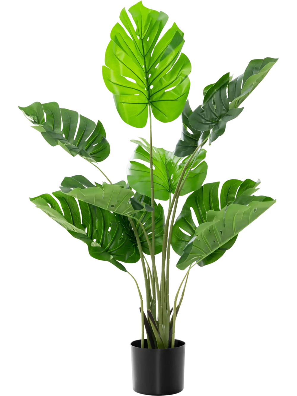 4 Feet Artificial Monstera Deliciosa Tree with 10 Leaves of Different Sizes