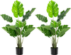 2 Pack Artificial Monstera Deliciosa Tree with 10 Leaves of Different Sizes