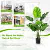 4 feet artificial Monstera Deliciosa tree featuring 10 uniquely sized leaves, stable in a solid pot for versatile decor.