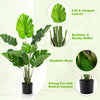 Artificial Monstera Deliciosa tree with 10 leaves in a sturdy pot, perfect for indoor or outdoor decoration.