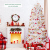 7 FT artificial Christmas tree with 1880 flocked branch tips, perfect for creating a festive holiday ambiance.