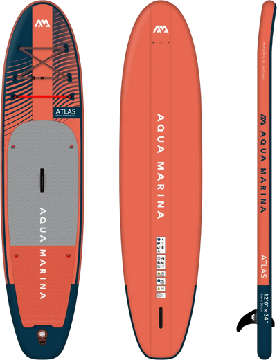 Aqua Marina BT-23ATP Atlas 12' Inflatable Stand Up Paddle Board All-Around Advanced Series New