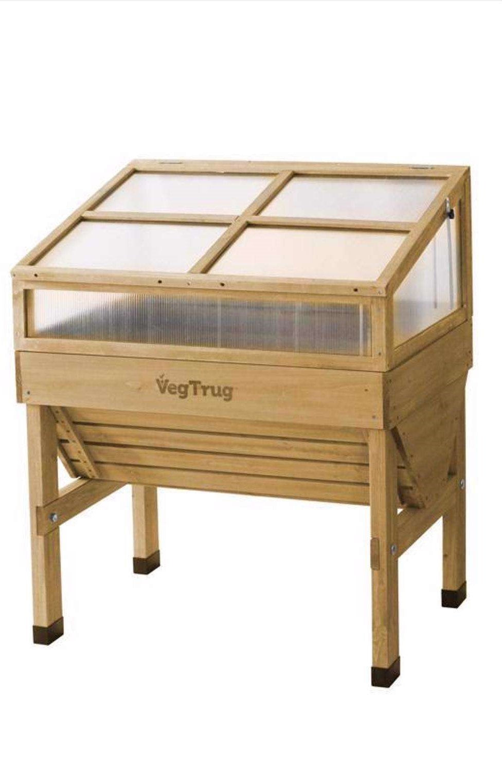 VegTrug Classic Cold Frame for Raised Garden Beds Gray or Natural New