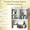 4-tier space-saving toilet storage cabinet with open shelves, offering ample storage for bathroom essentials and decor.