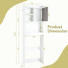 4-tier space-saving toilet storage cabinet with open shelves, dimensions 24" x 31.5" x 8", ideal for bathrooms and.
