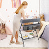 Baby Storage Folding Diaper Changing Table-Gray - Gallery View 1 of 10