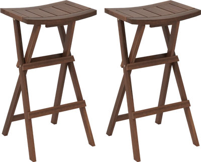 Costway Saddle Seat Bar Stools Set of 2 with Footrest 428536917 New
