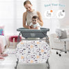 Portable Baby Changing Table with Storage Basket and Shelves-Gray - Gallery View 1 of 12
